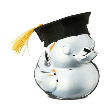 Graduation Silver Duck Novelty Decor with Tassel Cap, 5.5 in x 6 in, by Way To Celebrate