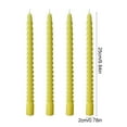 thumbnail image 3 of Steadline Set of 4 Ribbed Taper Candles Unscented Long Candlesticks for Wedding Banquet Party Holiday Decoration Formal Event Table Setting Ambiance Creation Lighting, 3 of 6