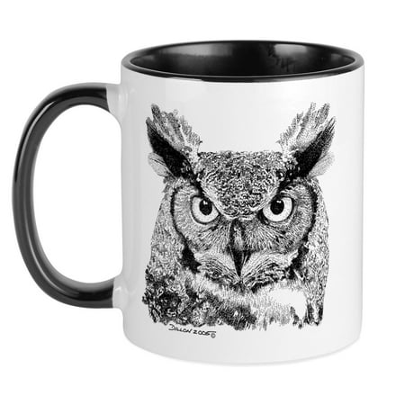 

CafePress - Horned Owl Mug - Ceramic Coffee Tea Novelty Mug Cup 11 oz