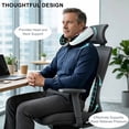 thumbnail image 3 of Neck Pillow Memory Foam,Boho Soft Breathable U-Shaped Travel Pillows,Abstract Bohemia Womens Moons Scarf Black White Lightweight Ergonomic Neck Support Cushion for Office Airplane 11.4"x11.4"x3.9", 3 of 9
