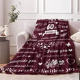 thumbnail image 6 of Yibo 60th Birthday Gifts for Her Blanket Flannel Soft and Comfortable Anti-static Bed Sofa Blanket, 6 of 7