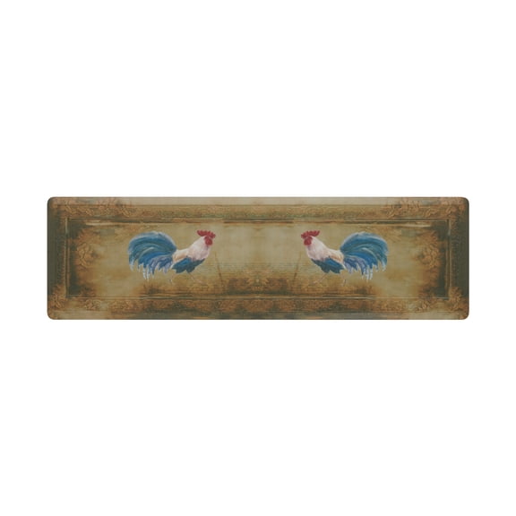 Chef Gear Novelty Anti-Fatigue Kitchen Mat, Gold Rooster, 17.5 in. x 60 in.