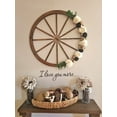 thumbnail image 3 of 36 in Steel-rimmed Wooden Wagon Wheels - Decorative Wall Decor, Set of Two, 3 of 9