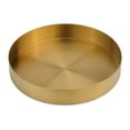thumbnail image 4 of Elegant Gold Stainless Steel Storage Tray Jewelry Display Plate Organizer for Cosmetics Coffee Table Snacks Keys 12 5cm, 4 of 12