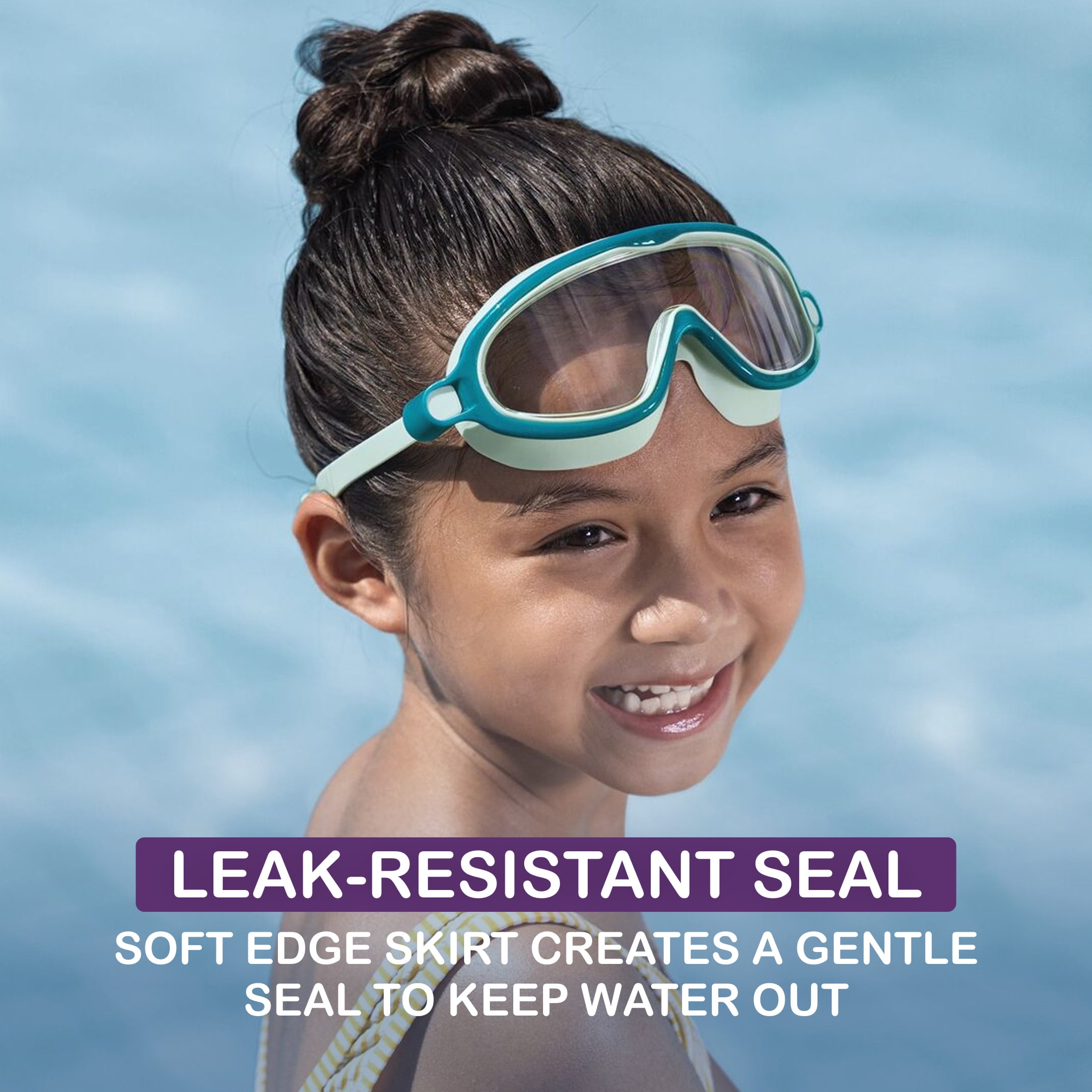 Puddle Jumper Junior Swim Goggles, Non-Latex and Non-PVC, Kids Ages 7+