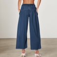 thumbnail image 4 of WILLBEST Jeans Mujer Pantalones Vaqueros de Pierna Ancha y Cintura Alta para Mujer, Cómodos, Holgados E Informales Con Cordón para Uso Diario En Verano y Otoño. Extra Grande, 4 of 8