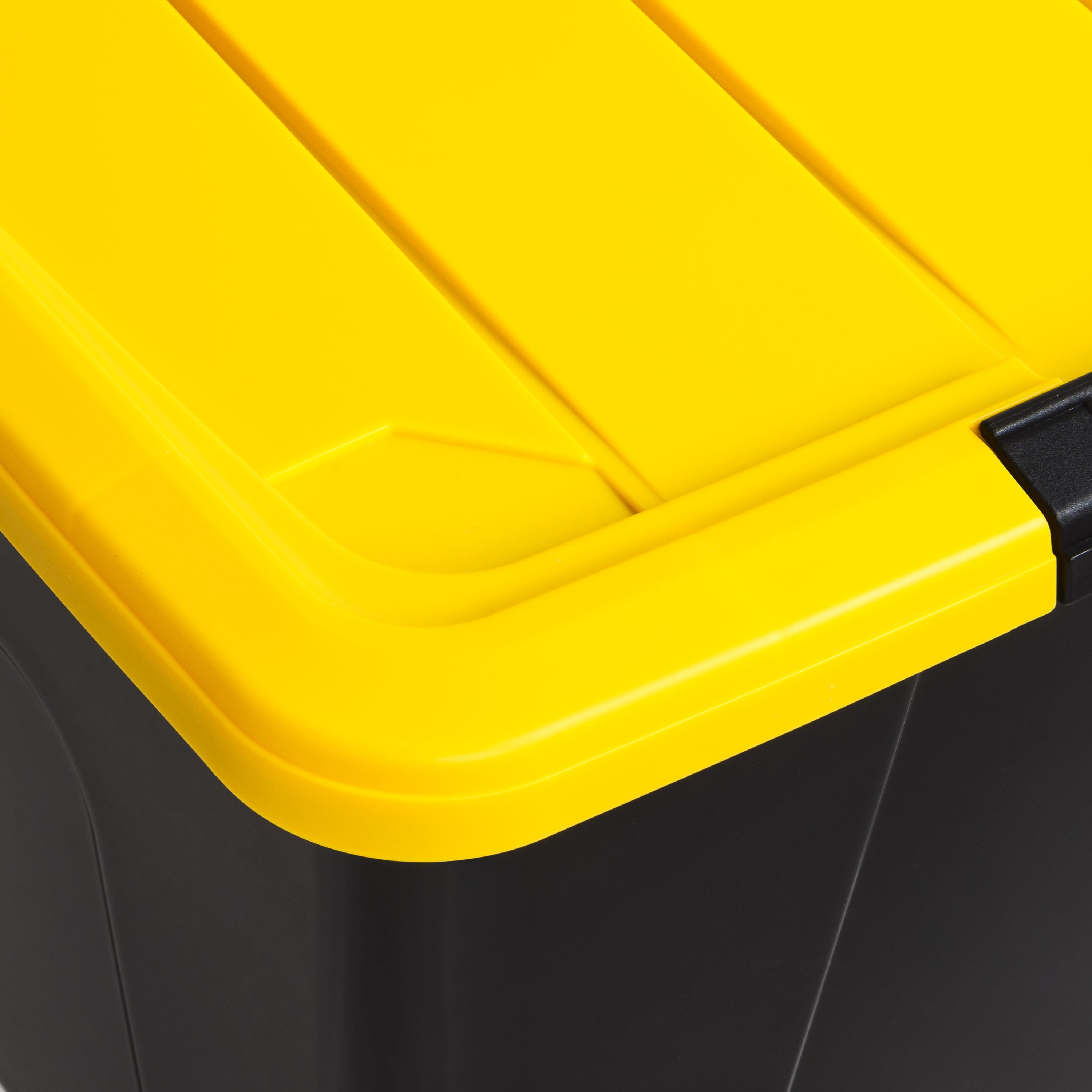 IRIS 60 Qt Black Plastic Storage Bin with Lid Tote, Plastic Storage Container with Lid, 6-Pack