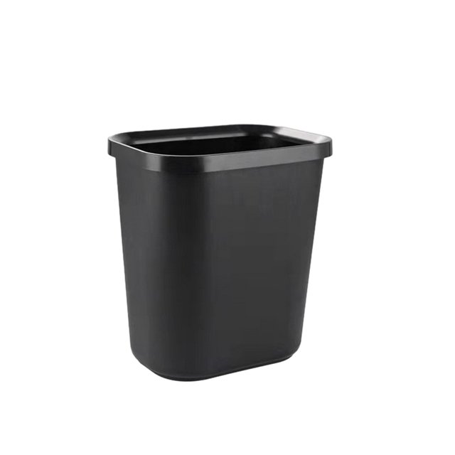 Wosthever Cuarto de baño Protección contra incendios Cubo de basura 8L Capacidad Aspecto limpio Cubo de basura Hotel Oficina Llama Suministros de limpieza para el hogar Negro 8L+Anillo