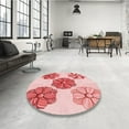 thumbnail image 3 of Ahgly Company Indoor Square Patterned Pink Area Rugs, 6' Square, 3 of 6