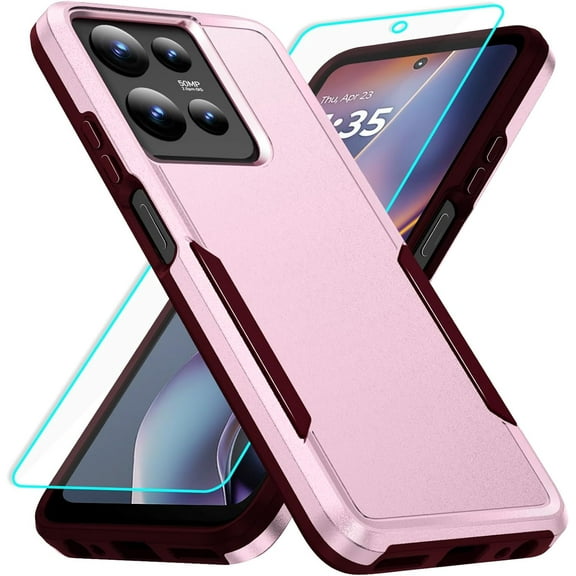 HCTian for Motorola Moto G 2025 Case with Screen Protection: Heavy Duty Protective Shockproof and Scratch Proof Cell Phone case for Moto G 5G 2025