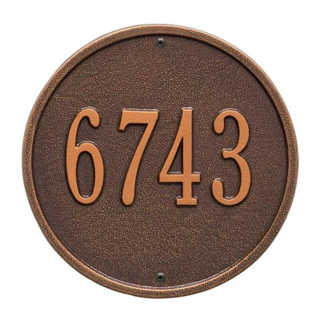 Round - 9" Diameter Wall - One Line- Antique Copper