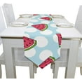 thumbnail image 4 of Coolnut Rectangle Cloth Table Runner, Watermelon and White Circles Table Cover 13"x90"for Wedding Birthday Holiday, 4 of 5