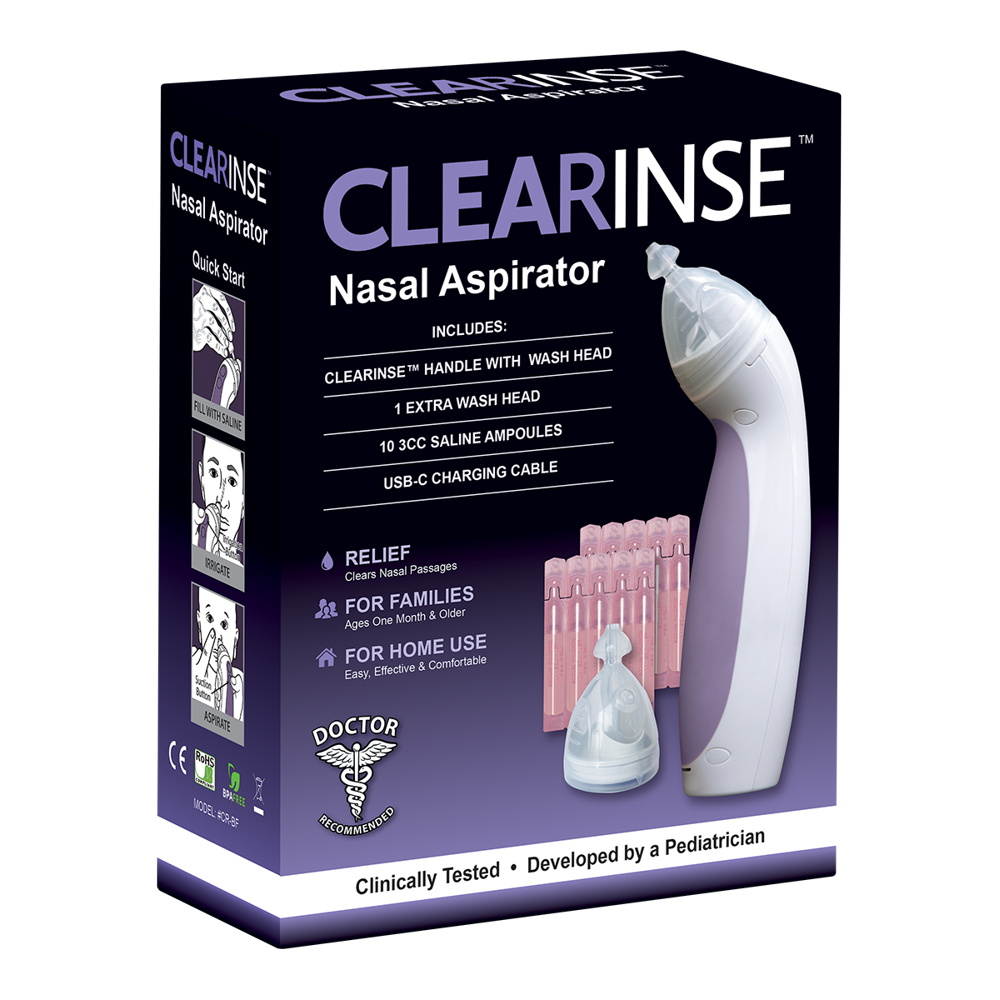 CLEARinse Electric Nasal Cleaning Aspirator and Saline Starter Kit