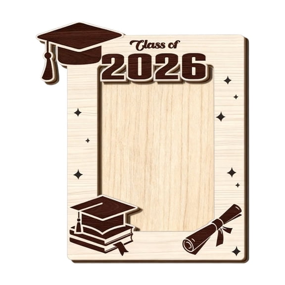 Graduation Photo Frame Commemorative Display For Diploma And Cap Tassel With Elegant Mat Stand