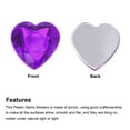 thumbnail image 4 of Uxcell 20Pcs Acrylic Flat Back Rhinestones 30mm/1.2 inch Heart Artificial Gemstone for Crafts Jewelry Making Deep Purple, 4 of 7