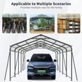 thumbnail image 6 of CarButler 13x26.5ft Metal Heavy Duty Carport Outdoor Canopy Large Garage with Galvanized Steel Roof and Frame for Driveway Car,Truck, 6 of 7