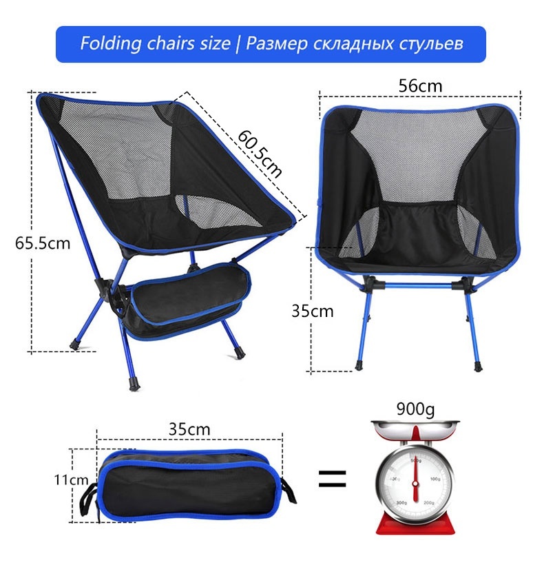 Portable Folding Chair Travel Outdoor Ultralight Camping Chair Beach
