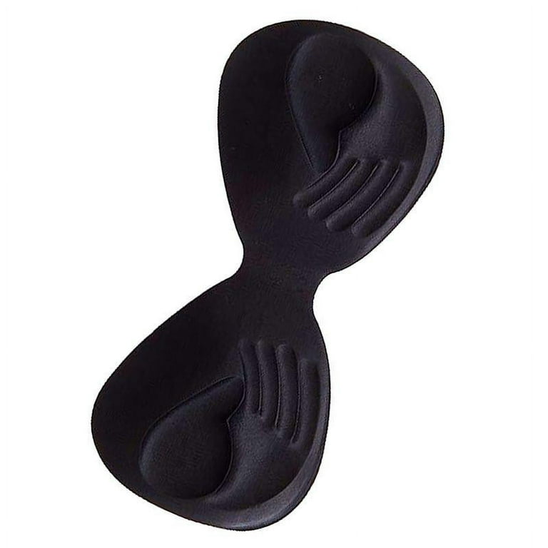 One Piece Bra Pads Inserts - Push Up Bra Cup Chest Pads (Black) 