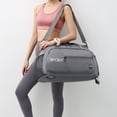 thumbnail image 3 of Bolsa Viaje Fitness Gimnasio Equipaje Impermeable Yoga con Zapatero Gris, 3 of 6