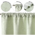 thumbnail image 4 of (2 pack) Mainstays Jacquard Blackout Panel Pair, Set of 2 Curtains, Green Botancial, 37" W x 63" L, 4 of 9