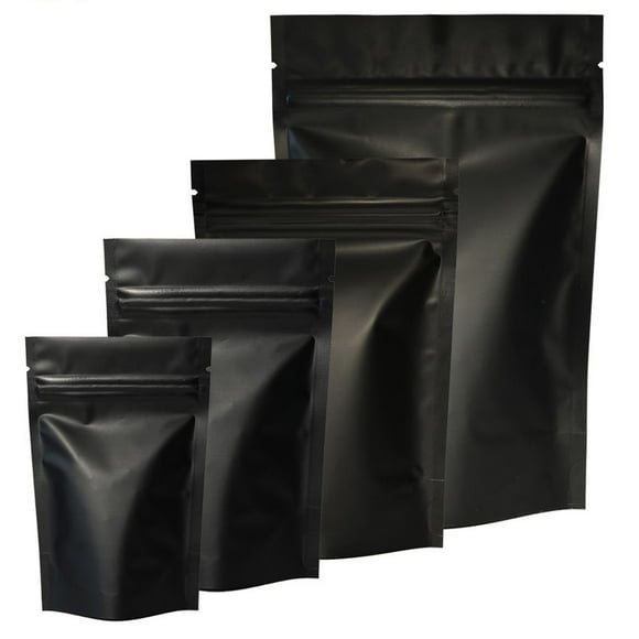 2000 Pcs 5" x 8” Matte Black 4Mil Smell Proof Stand-Up Zip Lock Bag, Stinky Proof Odor Stand Up Ziplock Pouch Built with Airtight Smelly Proof Zipper, Best Aluminum Foil Ziploc Bags & Zip Loc Pouches