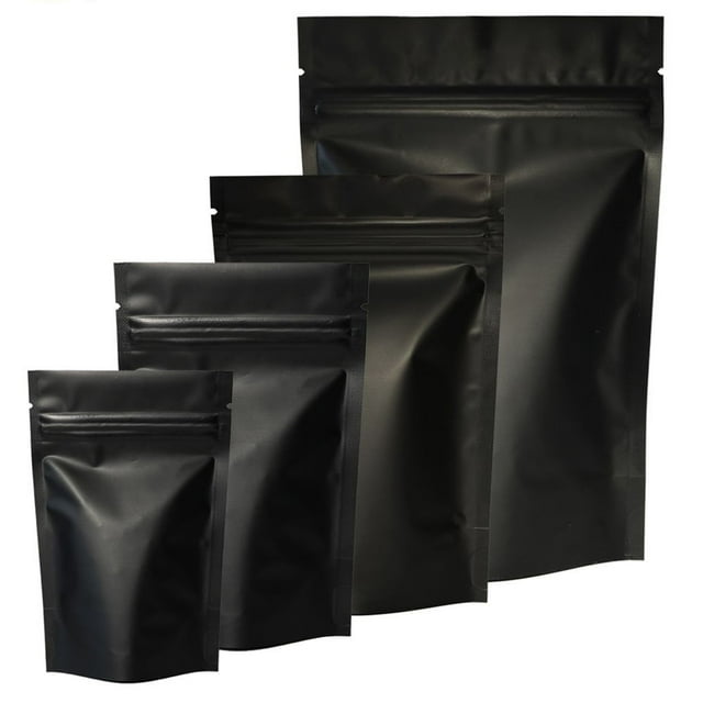 2000 Pcs 5" x 8” Matte Black 4Mil Smell Proof Stand-Up Zip Lock Bag, Stinky Proof Odor Stand Up Ziplock Pouch Built with Airtight Smelly Proof Zipper, Best Aluminum Foil Ziploc Bags & Zip Loc Pouches