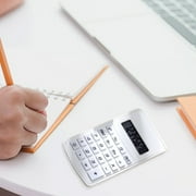 8 Digit Standard Calculator with Large Display and Round Buttons | Basic Desktop Calculator with Quiet Sensitive Keys | Portable Math Calculator for Office Home School