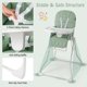 thumbnail image 2 of Trona plegable BABY JOY portátil con bandeja y reposapiés, color verde, 2 of 9