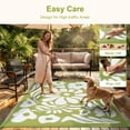 thumbnail image 4 of Moynesa 8'x10' Outdoor Rugs Waterproof, Plastic Straw RV Rugs for Outside, Large Portable RV Outdoor Rugs for Camping, Reversible Flower Picnic Mat for Camper Garden Tent, 4 of 10