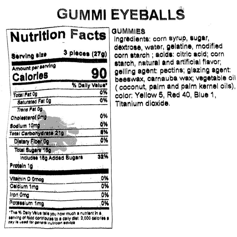 Sweetgourmet Gummy Eyeballs | Halloween Bulk Candy | 1 Pound, Size: 16 oz