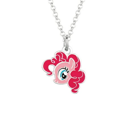 My Little Pony Fine Silver Plated Pinkie Pie Face Pendant Necklace