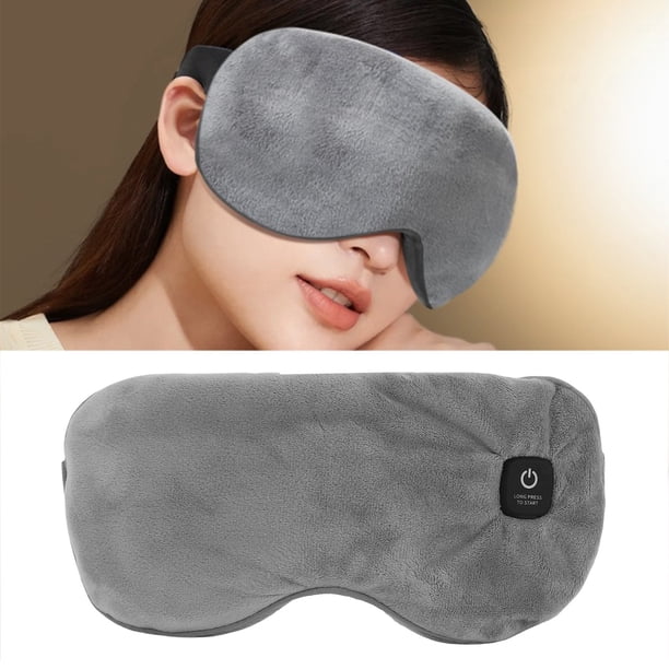 Funda Para Dormir Con Ojos Calentados, Máscara Para Ojos Con Contorno 3D Que Bloquea La Luz Con 3 Ajustes De Temperatura Y Correa Ajustable, Para Mujeres, Hombres, Viajes,