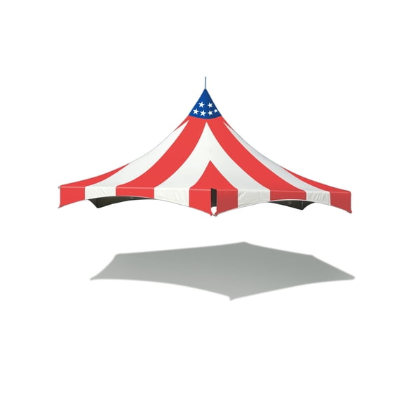 20' Red White and Blue Hexagon High Peak Frame Top Only
