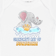 thumbnail image 4 of Inktastic Grandma's Ray of Sunshine Cute Elephants Rainclouds and Sun Boys or Girls Baby Bodysuit, 4 of 5