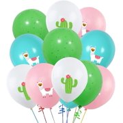40PCS Llama Cactus 3D Printed Party Balloons Decorations, Llama Themed Birthday Party Supplies, Bolivian Peru Alpaca Party Cactus 12 INCH Thick Latex Balloons for Baby Shower Kids Birthday Party Decor