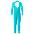 thumbnail image 6 of renvena Girls Kids Sparkle Long Sleeve Unitard Boys One Piece Athletics Gymnastic Bodysuit Team Uniform Costume, 6 of 7