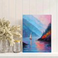 thumbnail image 2 of Sailboat Seascape Impasto Canvas Print Wall Art for Living Room Bedroom Entryway Office Restaurant Home Decor, 2 of 8