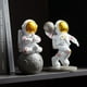 thumbnail image 5 of Gwong Juguete Estatua de estatuilla de astronauta Estatua a prueba de herrumbre Obras de trabajo fino Planeta Sólido Ornamento Ornamento Espacemental para estantería Decoración Gwong 30014008, 5 of 6