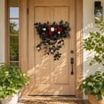 thumbnail image 7 of JHyouerji Artificial Rose Front Door Swag Wreath 24x10x1 Inch Red All Season Farmhouse Hanging Floral Decor for Wedding Holiday, 7 of 7