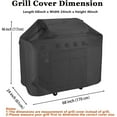 thumbnail image 6 of Grill Cover, 68 inch Grill Covers for Backyard Grill Cover for Outdoor Grill, Heavy Duty BBQ Cover Rip-Proof, Durable and Convenient, Dustproof Anti-UV Gas Grill Cover (68“x 24”x46“ ), 6 of 9