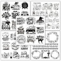 Halloween Clear Stamps 5-Sheet Set for Card Making & Scrapbooking DIY