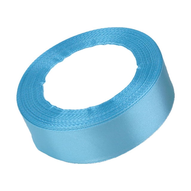 Gift Wrap Ribbon Wedding Clothes Making Supply Multi-color DIY Craft Accessories Festival Fabric Polyester Ribbons Box Ornaments Lake Blue 62