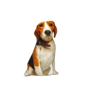 Beagle Personalized Dog Shaped Pillow, High Quality & Realistic 3D Dog Shaped Cushion | Unique Christmas/Thanksgiving/Valentine's Day/Birthday Gift by WWB Home