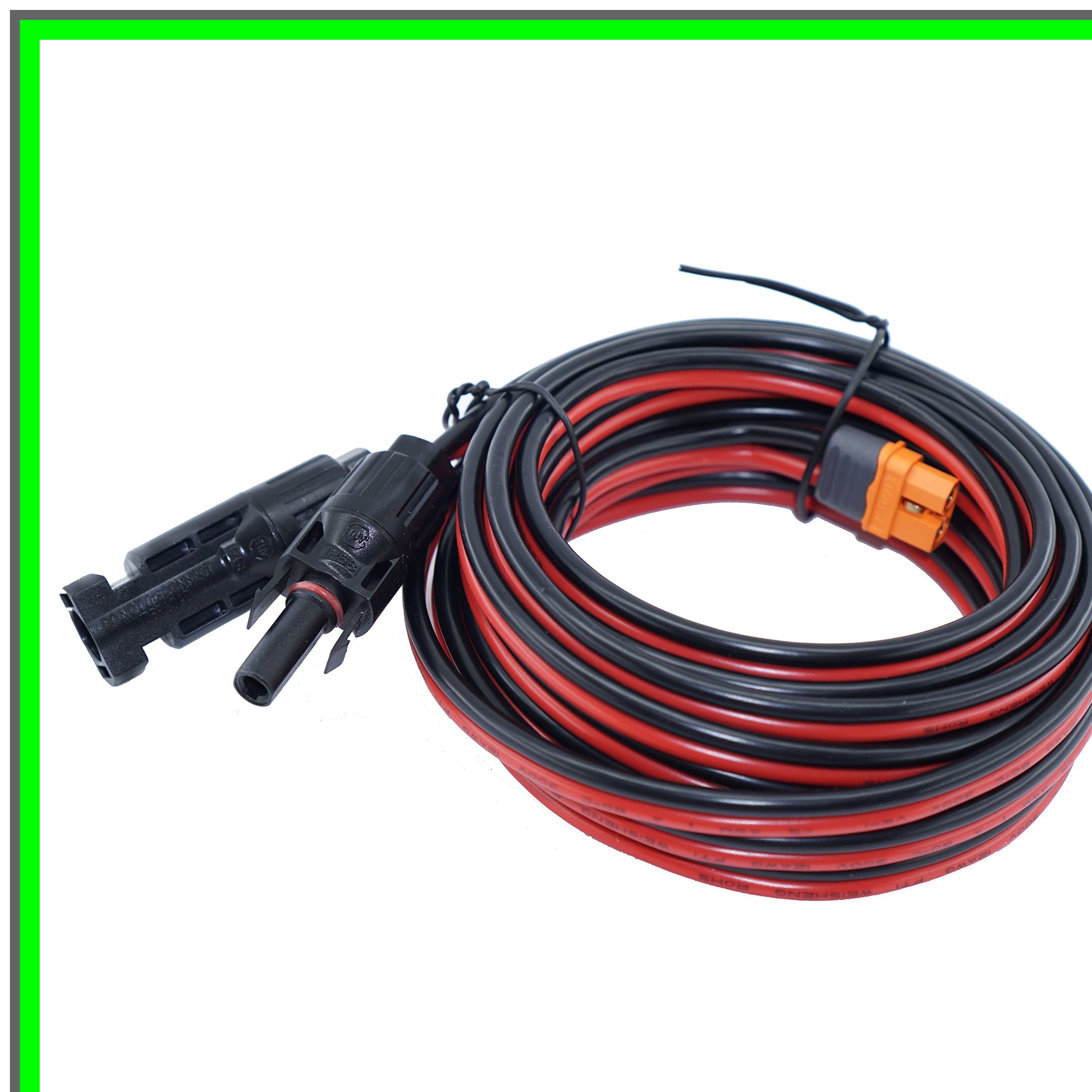 25FT Solar Charge Cable XT60i Adapter for EcoFlow Bluetti Anker Power Stations