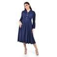 thumbnail image 5 of Vestido camisero con cinturón Roman Fashion /Juvenil, 3835 (Azul marino) azul marino CH, 5 of 5
