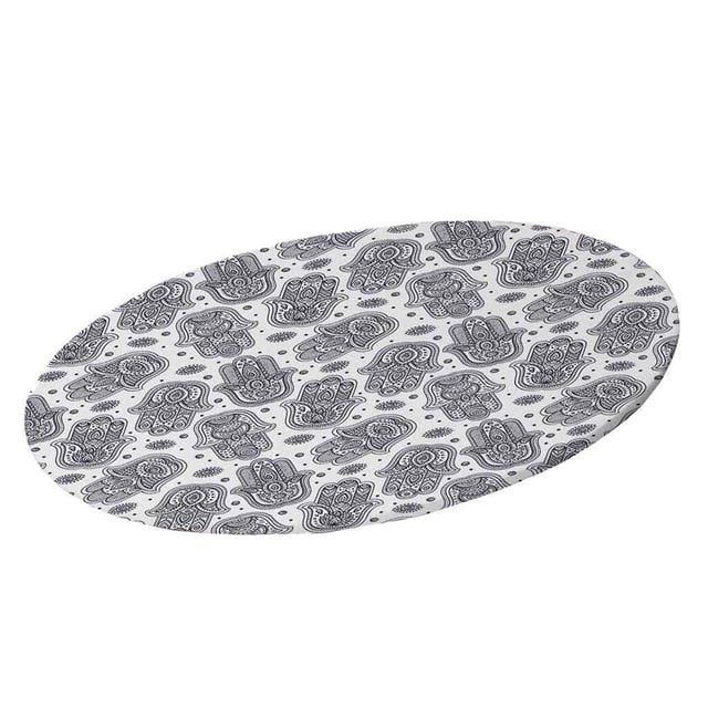 serony Élastique Bordé Imperméable Dos Housse de Table Nappes Housse de Table Ronde Style Imperméable E 1.2M