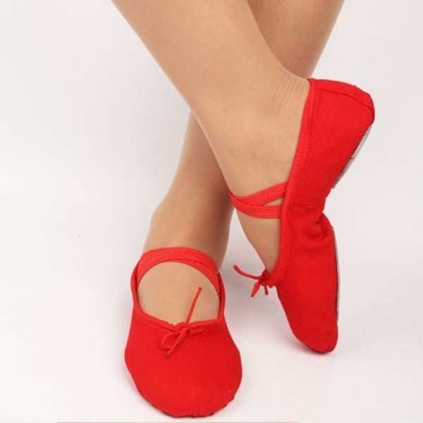 Little Girls 3-12T Premium Leather Ballet Shoes Full Sole Dance Slippers for Kids Toddler 