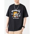 thumbnail image 1 of Men's Breathable Cotton T-Shirt with Funny Cat Print Casual Summer Tee Machine Washable top, Casual Sporty Tee, Summer Gifts, 1 of 7