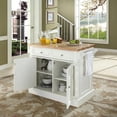thumbnail image 3 of Crosley Furniture Oxford Wood Butcher Block Top Kitchen Island in White, 3 of 5