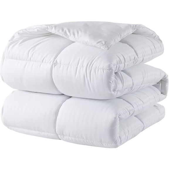 Comforters Oversize King Size, White All Season Duvet, Lightweight Quilt, Down Alternative Hotel Comforter with Corner Tabs